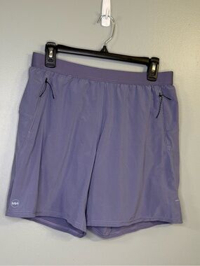 Janji Traverse 7” 2-in-1 Running Shorts Purple Medium Zip Pocket Trail Run